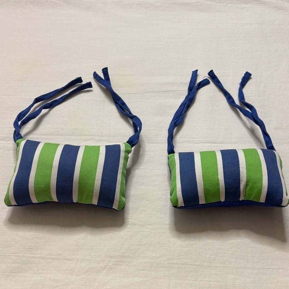 Pair of Vintage Doll Pillows with Ties